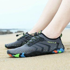 Men's Grey Quick Dry Barefoot for Swim Diving Surf Aqua Sport Shoes